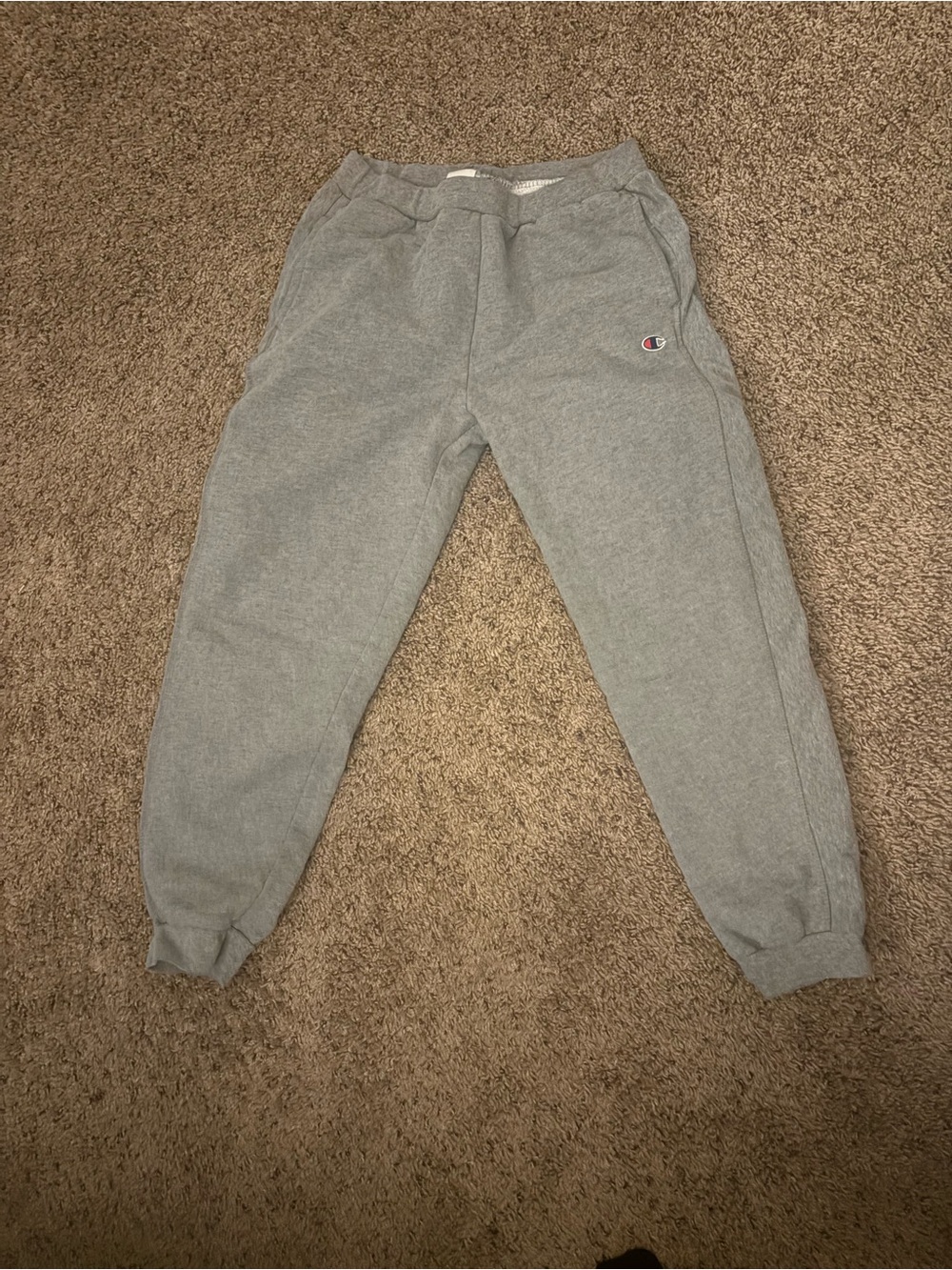 Champion Kids Gray Fleece Jogger Pants with Logo